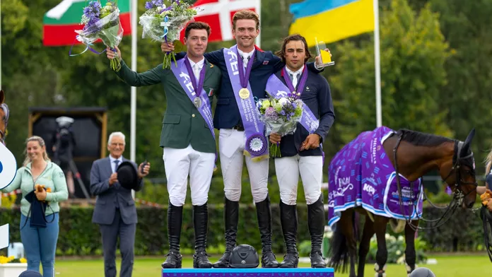 Podium championnats Europe Jeunes CSO