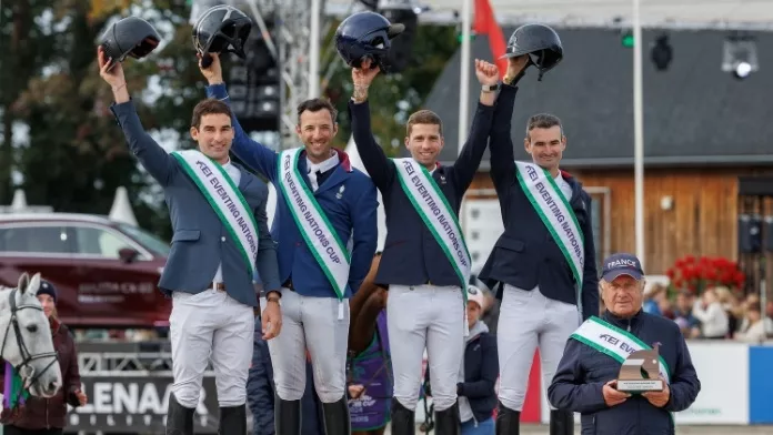 Podium Coupes des nations FEI Libby Law Photography